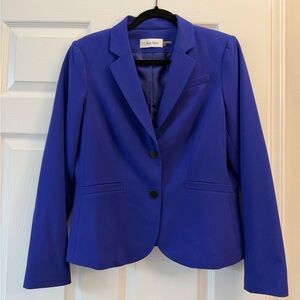 Calvin Klein Women's Cobalt Blue Single-Breasted Blazer, Size 10, NWOT